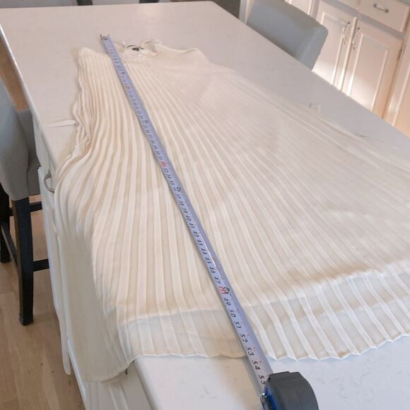 Victoria Secret Vintage Ivory Satin Pleated Maxi Dress Elegant Cream Y2K 90s - Picture 9 of 9